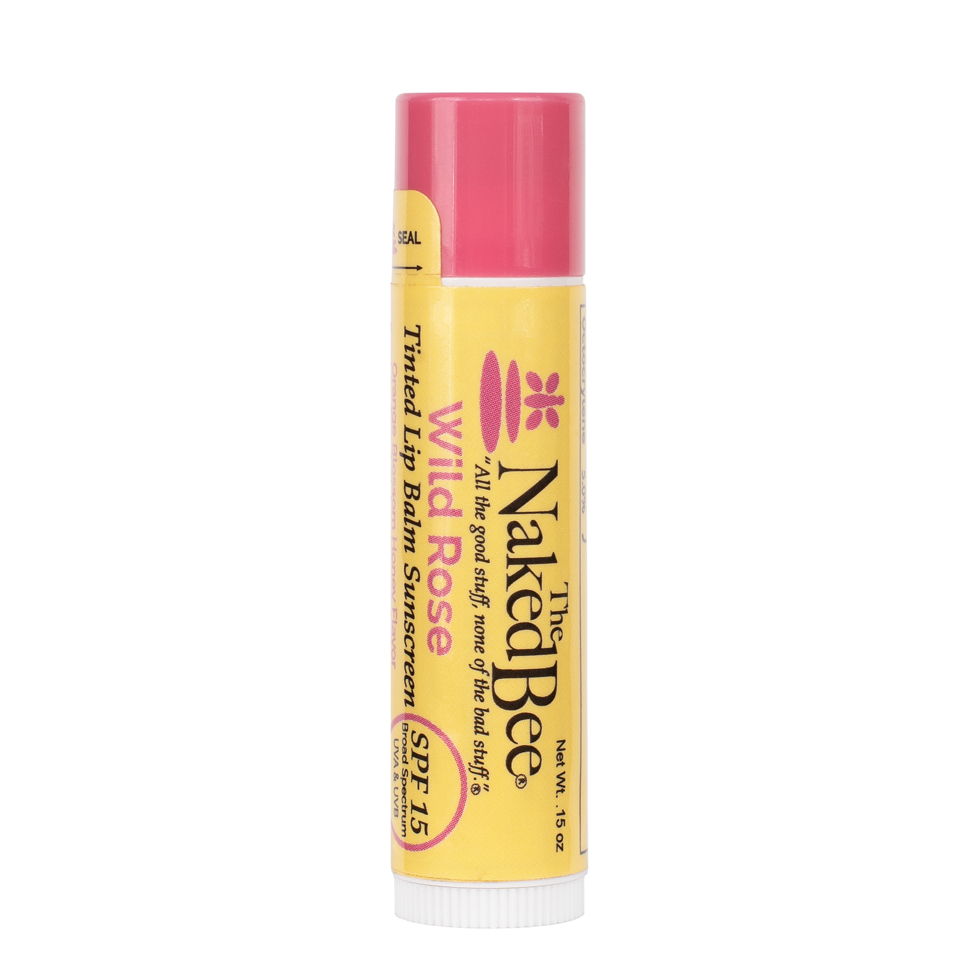SPF 15 Rose Tinted Lip Balm - Orange Blossom Honey - The Naked Bee