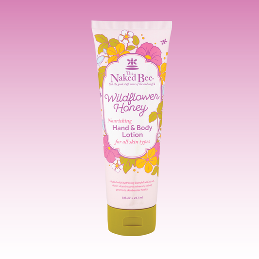 8 oz. Wildflower Honey Nourishing Hand & Body Lotion - The Naked Bee