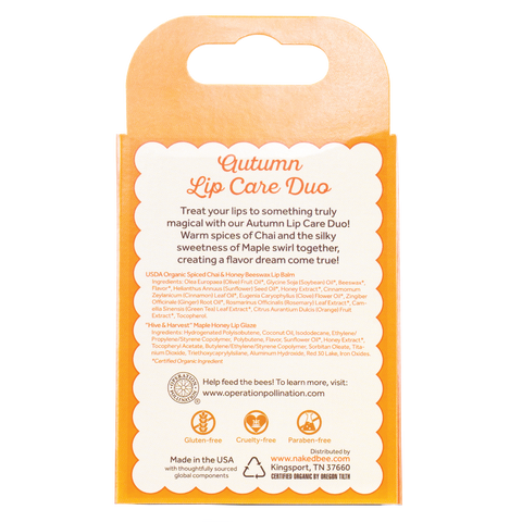 Autumn Lip Care Duo - The Naked Bee