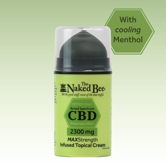 2.3 oz. Broad Spectrum CBD 2300 mg MAXStrength Infused Topical Cream - The Naked Bee