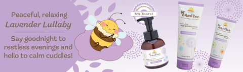 "Peaceful, relaxing Lavender Lullaby. Say goodnight to restless evenings and hello to calm cuddles! Bathtime with No Tears!"