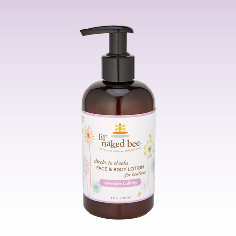 8 oz. Lavender Lullaby Cheeks to Cheeks Face & Body Lotion with Pump - The Naked Bee