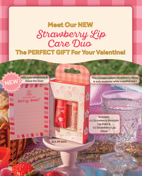 "Meet Our NEW Strawberry Lip Care Duo - The Perfect Gift For Your Valentine!"