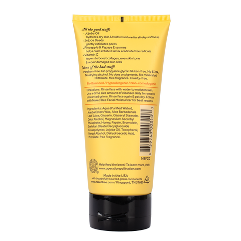 5.5 oz. Orange Blossom Honey Everyday Facial Cleansing Gel - The Naked Bee