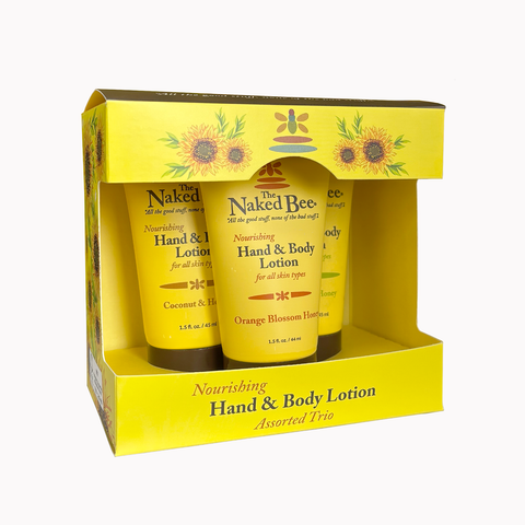 Hand and Body Lotion Trio - The Naked Bee