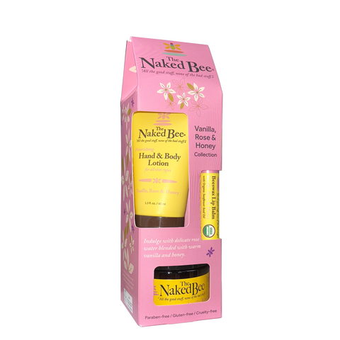 Classic Vanilla, Rose & Honey Gift Collection - The Naked Bee