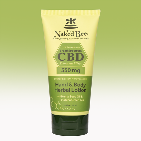 5.5 oz.  Orange Blossom Honey 550 mg Broad Spectrum CBD Hand & Body Lotion - The Naked Bee
