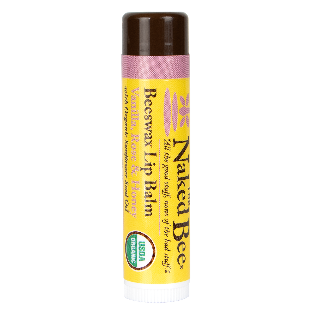 Organic Vanilla, Rose & Honey Lip Balm - The Naked Bee