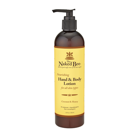 12 oz. Coconut & Honey Hand & Body Lotion - The Naked Bee