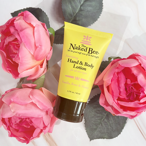 1.5 oz. Vanilla, Rose & Honey Hand & Body Lotion - The Naked Bee