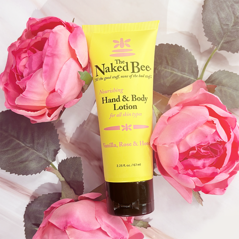 2.25 oz. Vanilla, Rose & Honey Hand & Body Lotion - The Naked Bee