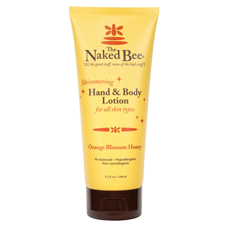6.7 oz. Orange Blossom Honey Shimmering Hand & Body Lotion - The Naked Bee