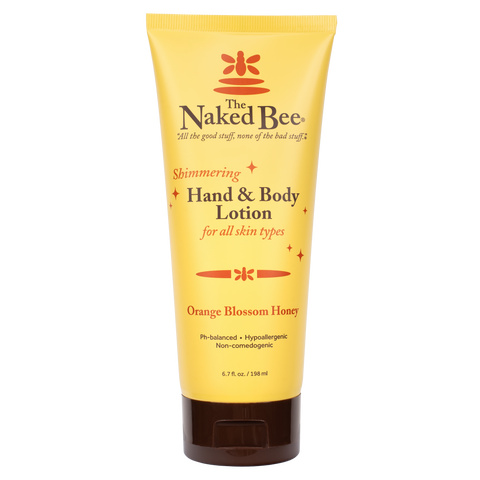 6.7 oz. Orange Blossom Honey Shimmering Hand & Body Lotion - The Naked Bee