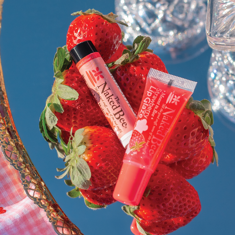 hemp seed lip oil therapy strawberry Strawberry Blossom USDA Organic Lip Balm – The Naked Bee