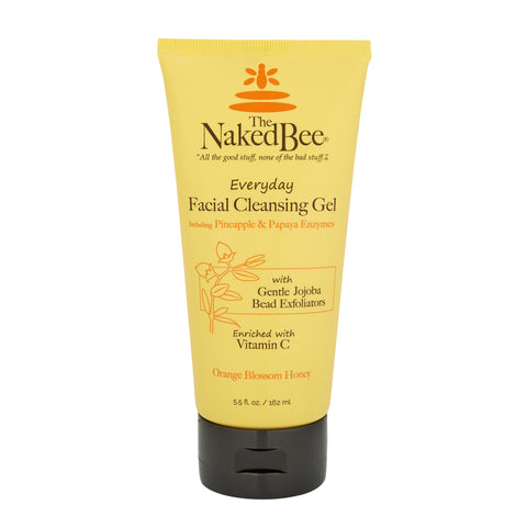 5.5 oz. Orange Blossom Honey Everyday Facial Cleansing Gel - The Naked Bee