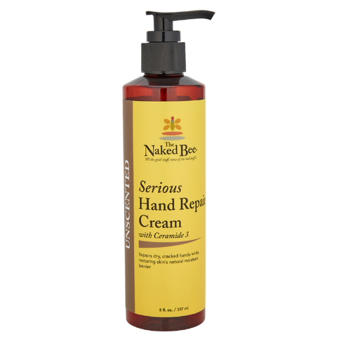 8 oz. Unscented Serious Hand Repair Cream - The Naked Bee