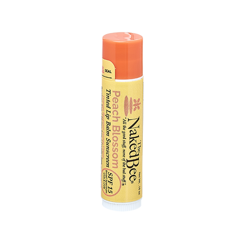 SPF 15 Orange Blossom Honey Tinted Lip Balm in Peach Blossom - The Naked Bee