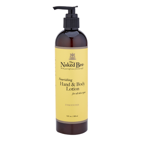 12 oz. Unscented Hand & Body Lotion - The Naked Bee